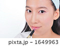 女性とリップスティック