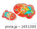 昭和レトロなブリキの金魚の親子。
