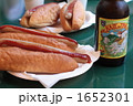 ホットドックとビール