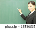 黒板を指す教師