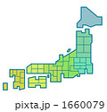 日本地図（色分け版）