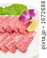 焼肉用、国産牛バラ・カルビ肉。