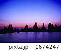 橋杭岩の薄明