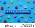 HAPPY　BIRTHDAY　誕生日　メッセージ　ブルー　①