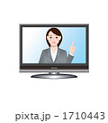 テレビ講座のアナウンサーのイラスト