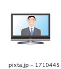 テレビ講座のアナウンサーのイラスト
