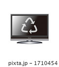 リサイクルマークのついた液晶テレビのイラスト