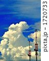タワークレーンと入道雲