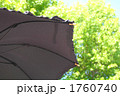 晴天の日差しと日傘　黒色