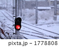 宝ヶ池　雪景色の信号機　【冬】　京都