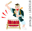 太鼓をたたく男