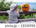 お化けカボチャと子供
