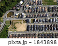 奈良の郊外の住宅地を空撮　