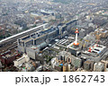京都駅を北東から空撮