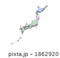 日本地図・白地図／都道府県表示