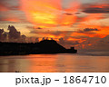 グァム　タモンビーチから見た夕焼け