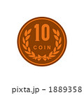 10円玉硬貨のイラスト