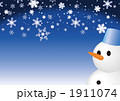 冬イメージのコピースペース (雪だるま_ボケなし～スタンダード)