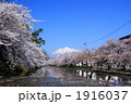 弘前公園のお堀と岩木山