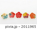 梅の花形の布細工