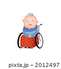 車椅子のおじいさんのイラスト