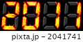 デジタル数字 2011 炎