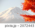 紅葉と富士山頂