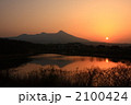 夕日と駒ケ岳