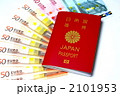 パスポートとユーロ紙幣