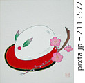 雪うさぎと梅