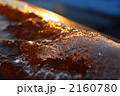 夕陽に照らされた氷