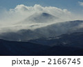 地吹雪の雪山