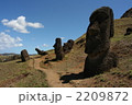 イースター島 ラノ・ララクのモアイ像
