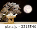 お月見だんごと満月