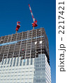 建設中のオフィスビル