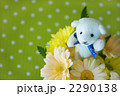 花とテディベア