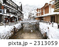 早朝の銀山温泉
