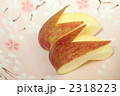 寄り添うりんごのうさぎ (斜め)