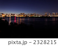 お台場の夕焼けと湾岸の景観