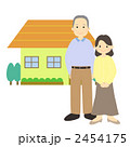 初老の夫婦と一軒家