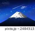 富士山と流星