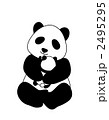 パンダの親子のイラスト