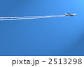 飛行機と飛行機雲（メッセージスペースあり）