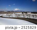 冬の公園と岩木山