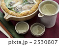 牡蛎の土手鍋と日本酒