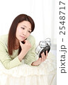 寝坊した女性