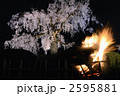 京都、円山公園のかがり火