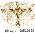 世界地図とコンパス