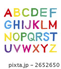 クレヨンで書いたアルファベット大文字