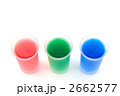 フロストグラスと色水